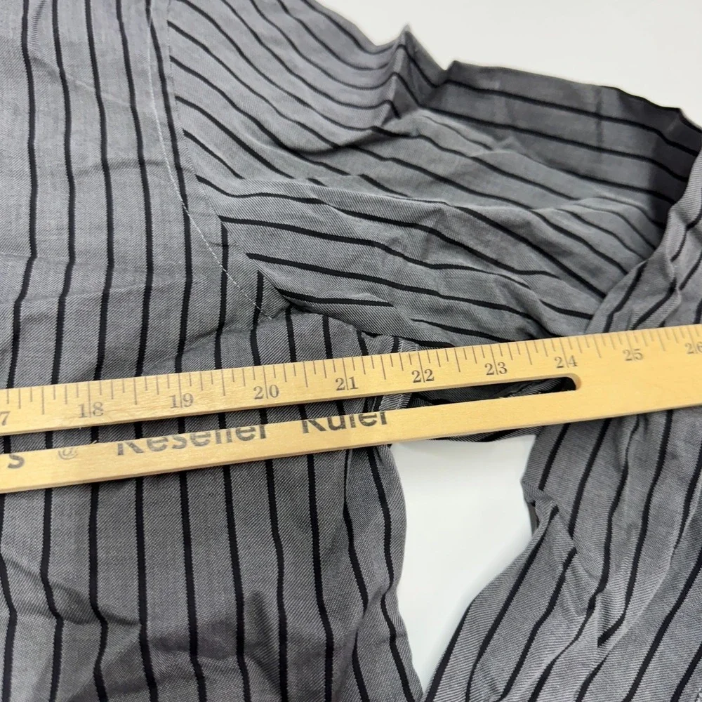 HUGO BOSS Shirt Mens XL Gray‎ Lucas Striped Button Down Fitted Long Sleeve